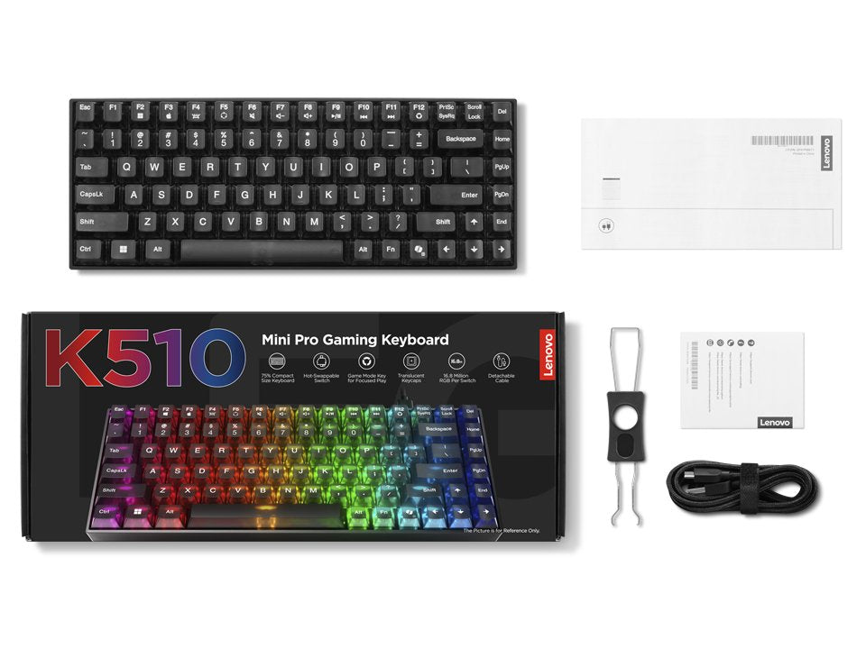 EAN 0195892102496 - Lenovo Legion K510 Mini Pro teclado Juego USB Inglés de EE. UU. Negro, Transparente imagen 15