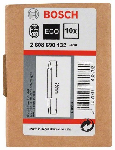 Bosch Professional Cincel Puntiagudo Sds-Plus, 250 Mm 10 Piezas 2608690132