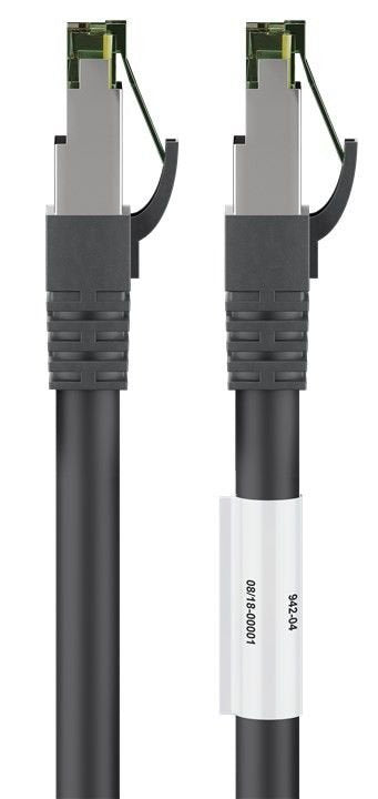 Latiguillo Cat 8.1, S/Ftp (Pimf), 20 M, Negro, Lszh Goobay