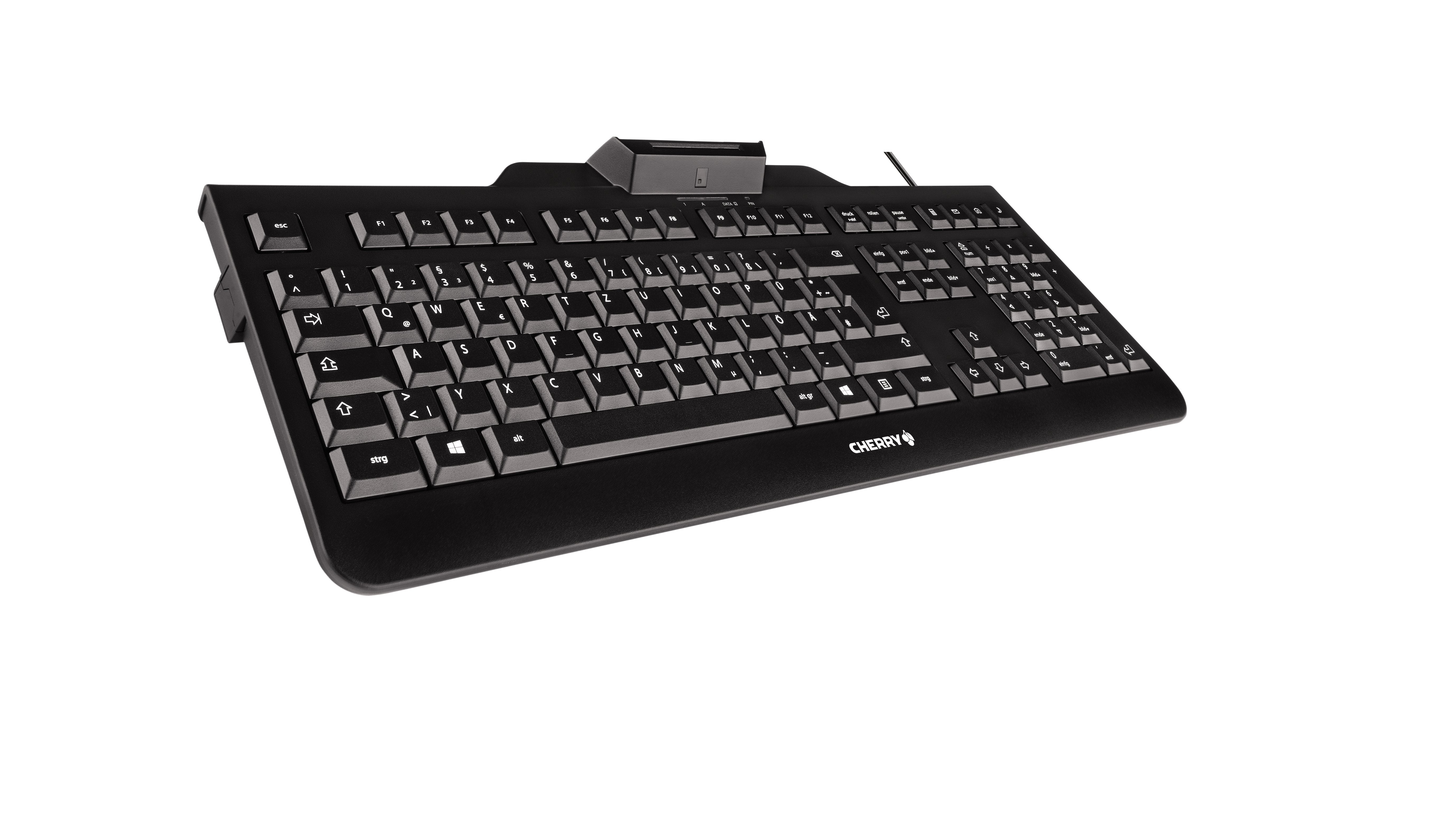 Cherry Kc 1000 Sc Teclado Usb Qwerty Inglés Del Reino Unido Negro