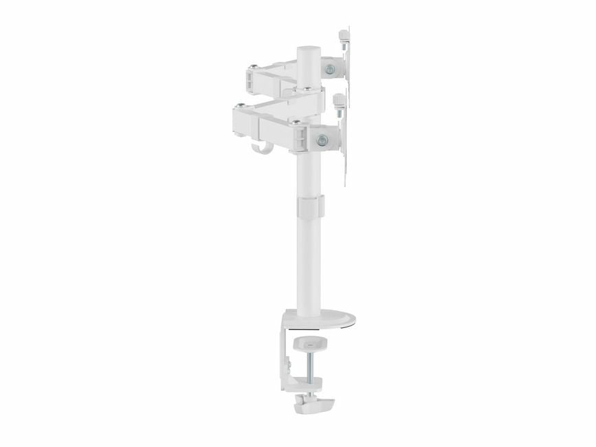 Soporte De Mesa Equip 650167 Para 2 Pantallas 17"-32" Brazo Inclinable Y Giratorio 360 Color Blanco