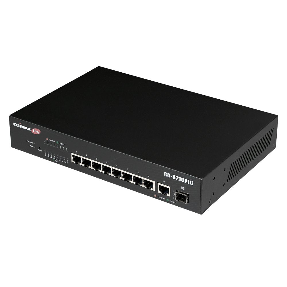 Switch Edimax Pro 10x Ge Gs-5210plg 10 Port Gigabit Poe+