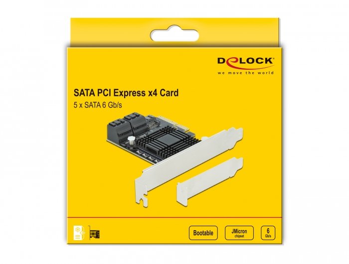 Delock Tarjeta Pci Express X4 ->  5 Puertos Sata Low Profile