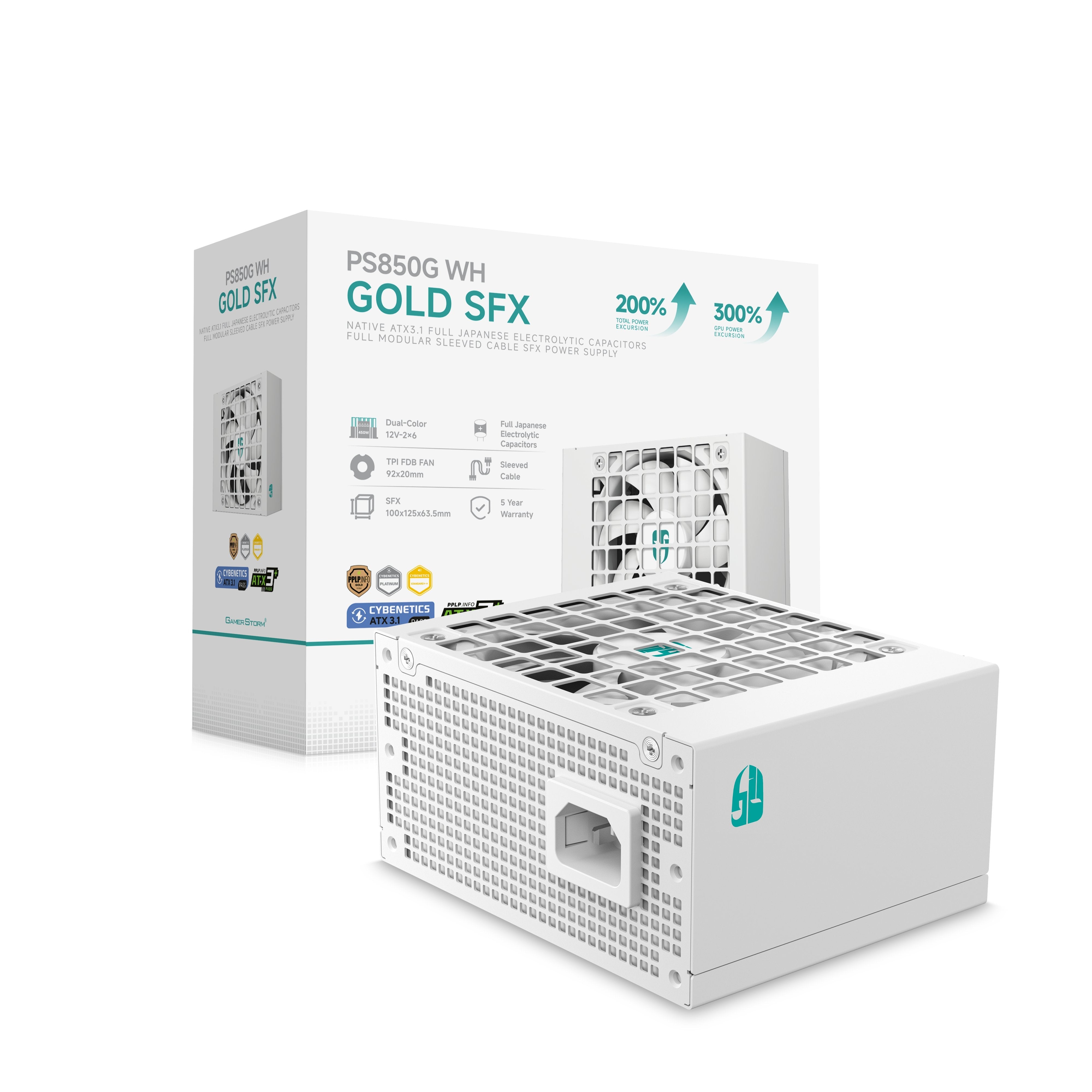 Deepcool Gamer Storm Ps850g (Blanco, 1x 12-Pin High-Power Gpu, 3x Pcie, Cablemanagement, 850 Watt) R-Ps850g-Fe0w-Jgeu