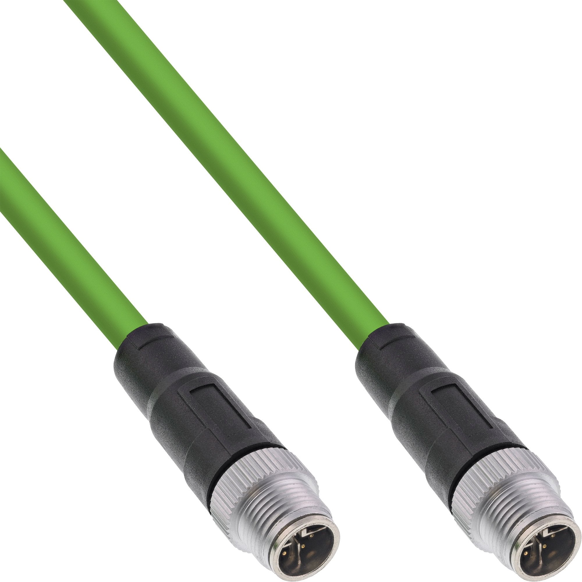 Inline® Industrial Network Cable, M12 8-Pin X-Coded Male/Male, Cat.6a Pur 7.5m