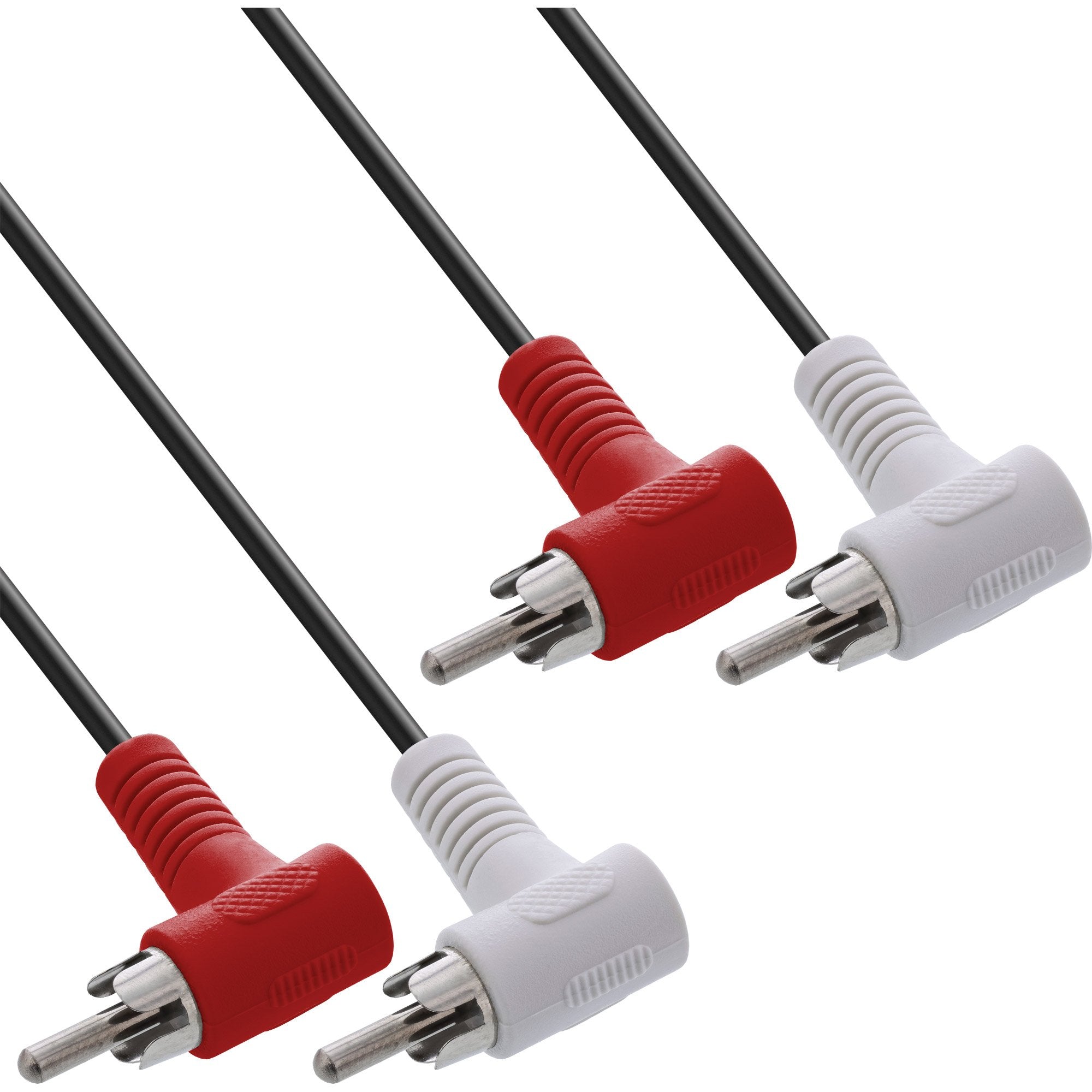 Inline® Cable De Audio, 2x Rca M/M, Angled, 1.2m