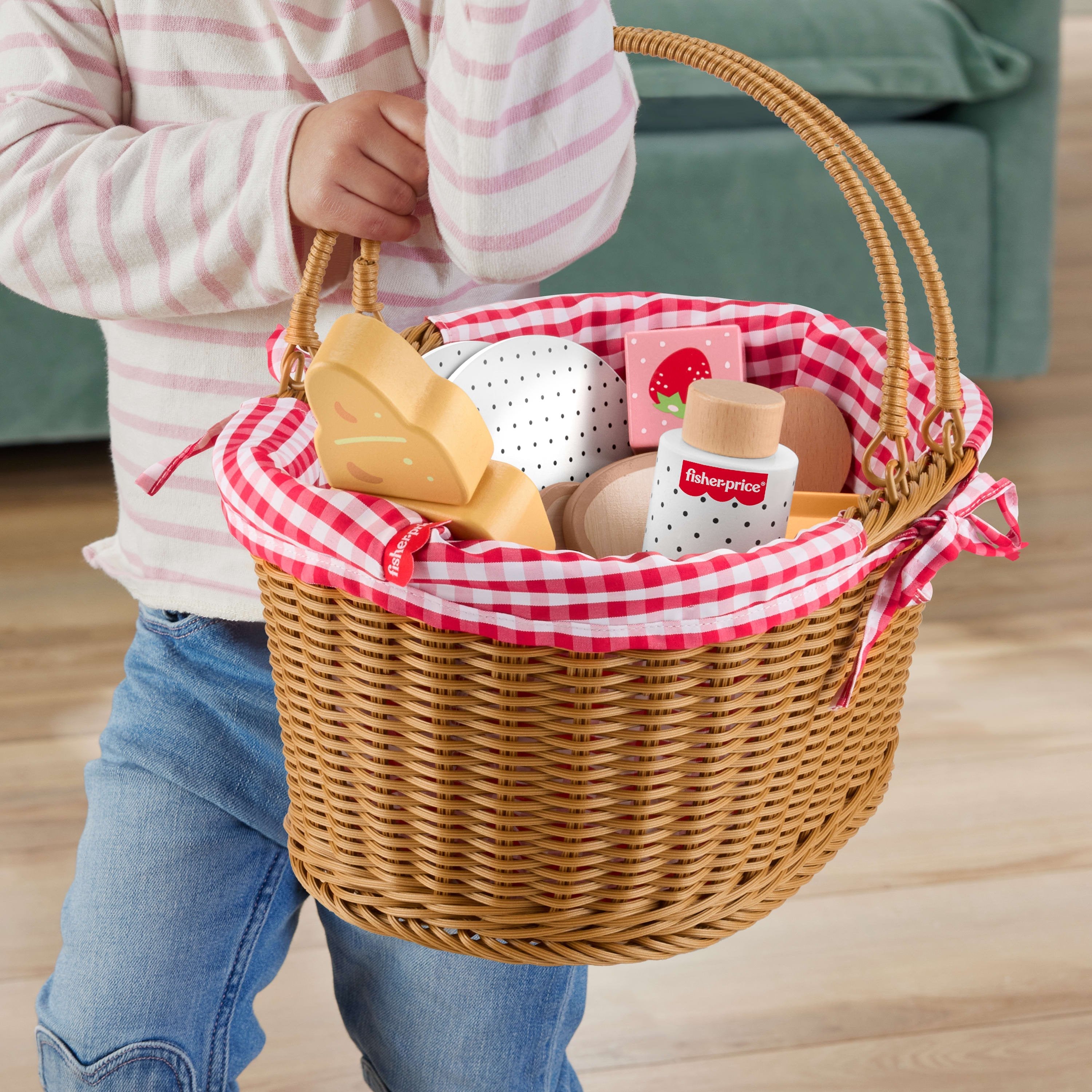 EAN 0194735238569 - Fisher-Price Wooden Picnic Basket imagen 3