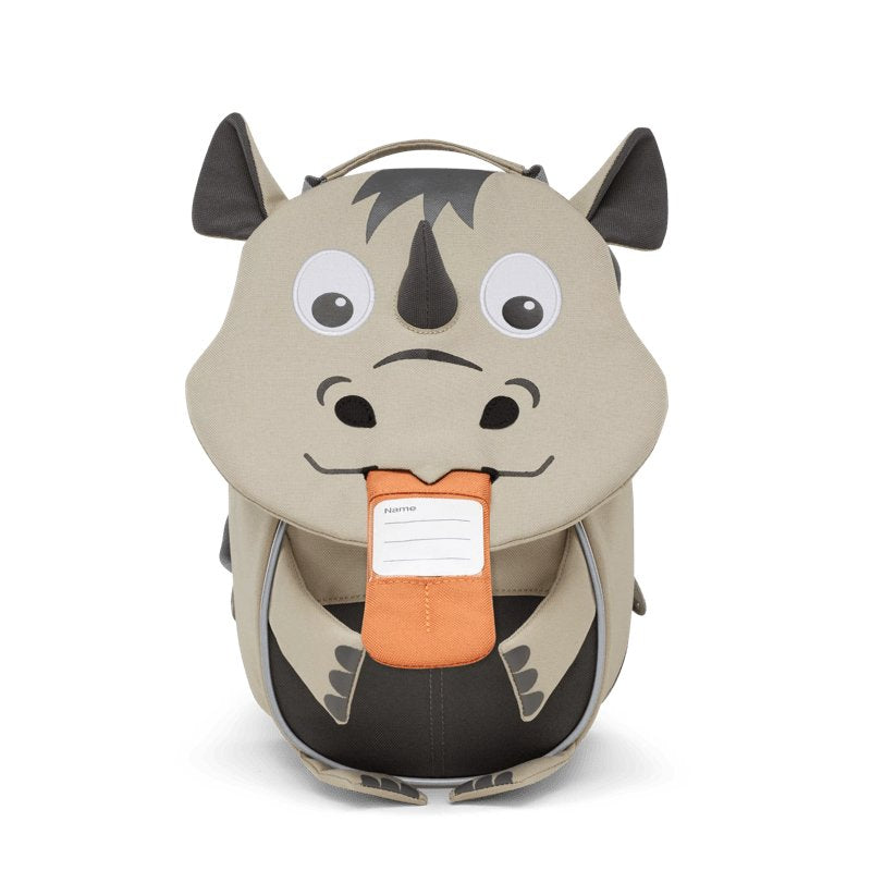 Mochila  Affenzahn Pequeño Amigo Rinoceronte, (Beige/Gris)Afz-Fas-001-047