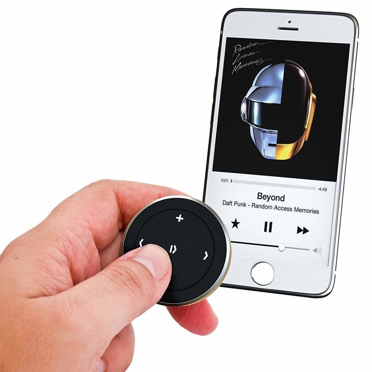 Bluetooth Media Button, Negro Plateado, St-Bmb