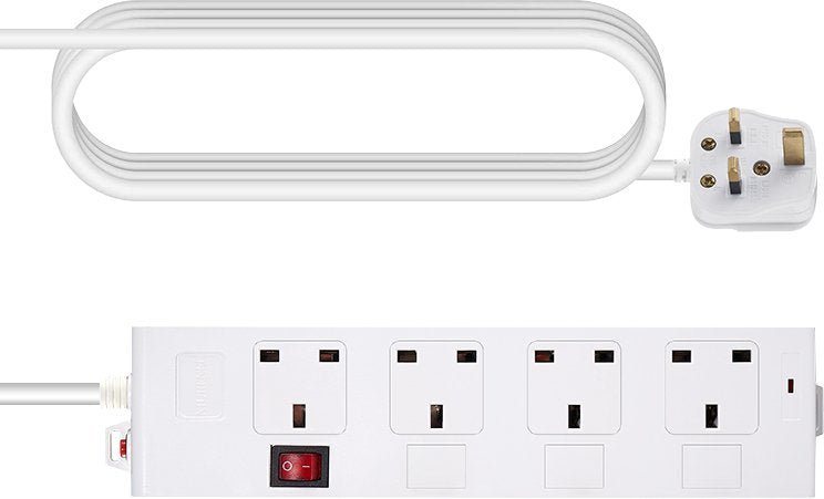 EAN 1194553300003 - Vision TC-PSTRP4UK base múltiple 1,8 m 4 salidas AC Interior Blanco imagen 1
