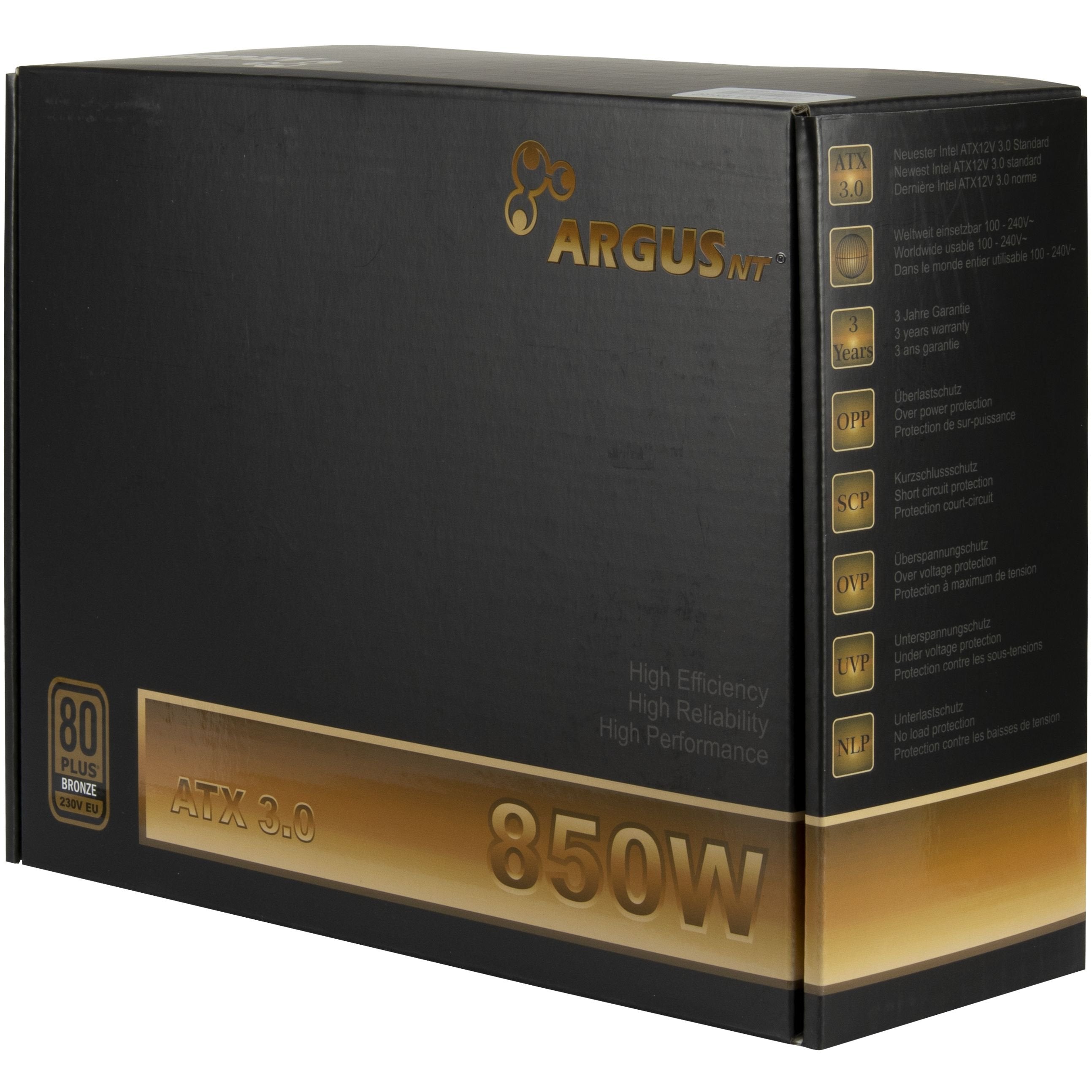 Inter-Tech Netzteil 850w Argusnt Bps-850 Bronze Atx 3.0 Md.