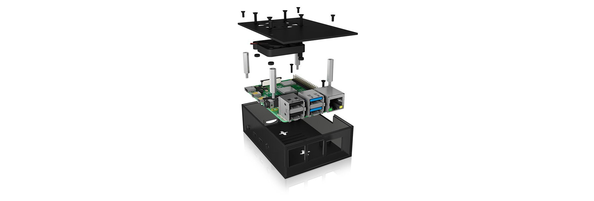 Carcasa Icy Box Para Raspberry Pi4 Ib-Rp108