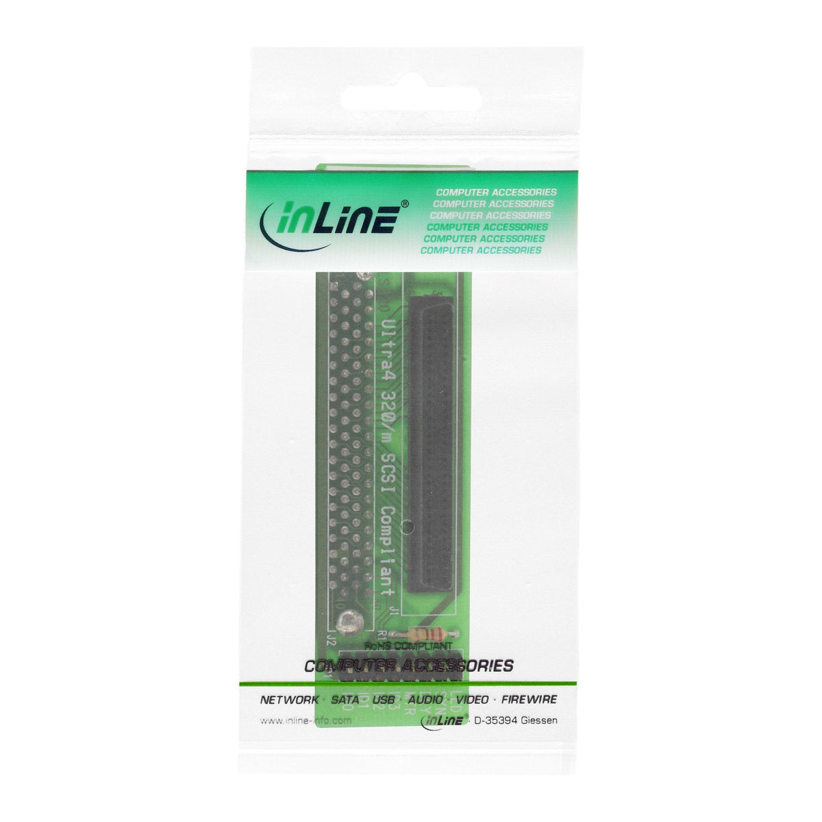 Inline® Scsi Sca U320 Adaptador 80 Pin Hembra A 68 Pin Female