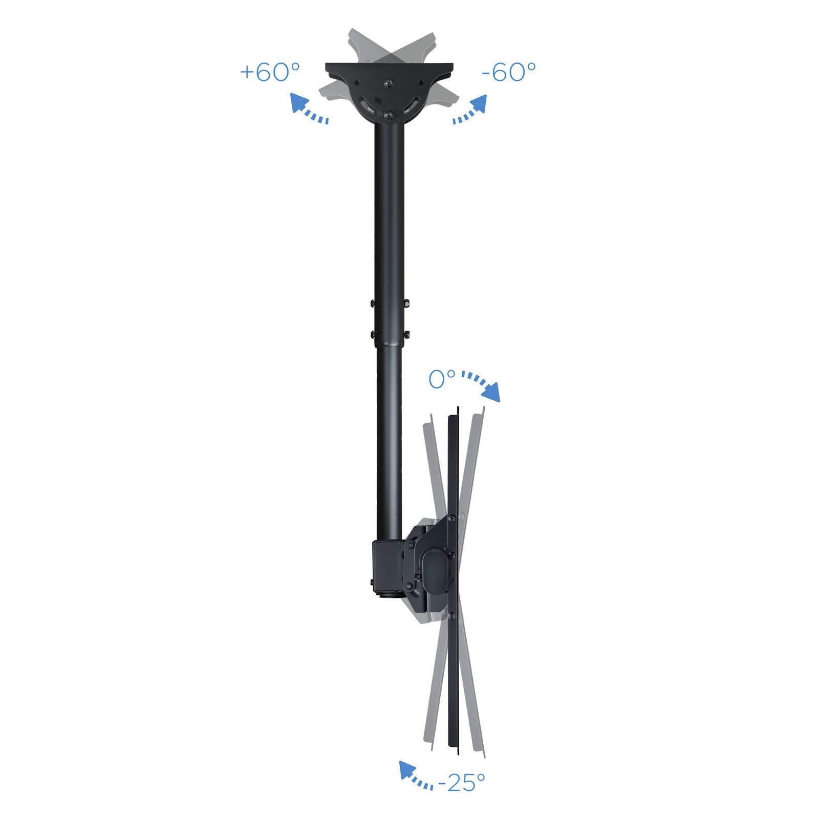 Tooq Soporte De Techo Giratorio Para Tv De 32"-55" - Peso Max 50kg - Vesa 400x400mm