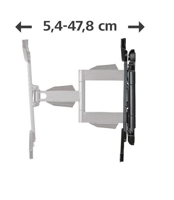 Soporte Mural Televisor, Negro, Doble Brazo Articulado, De 37 A 75 Pulg, Carga Máx. 45 Kg