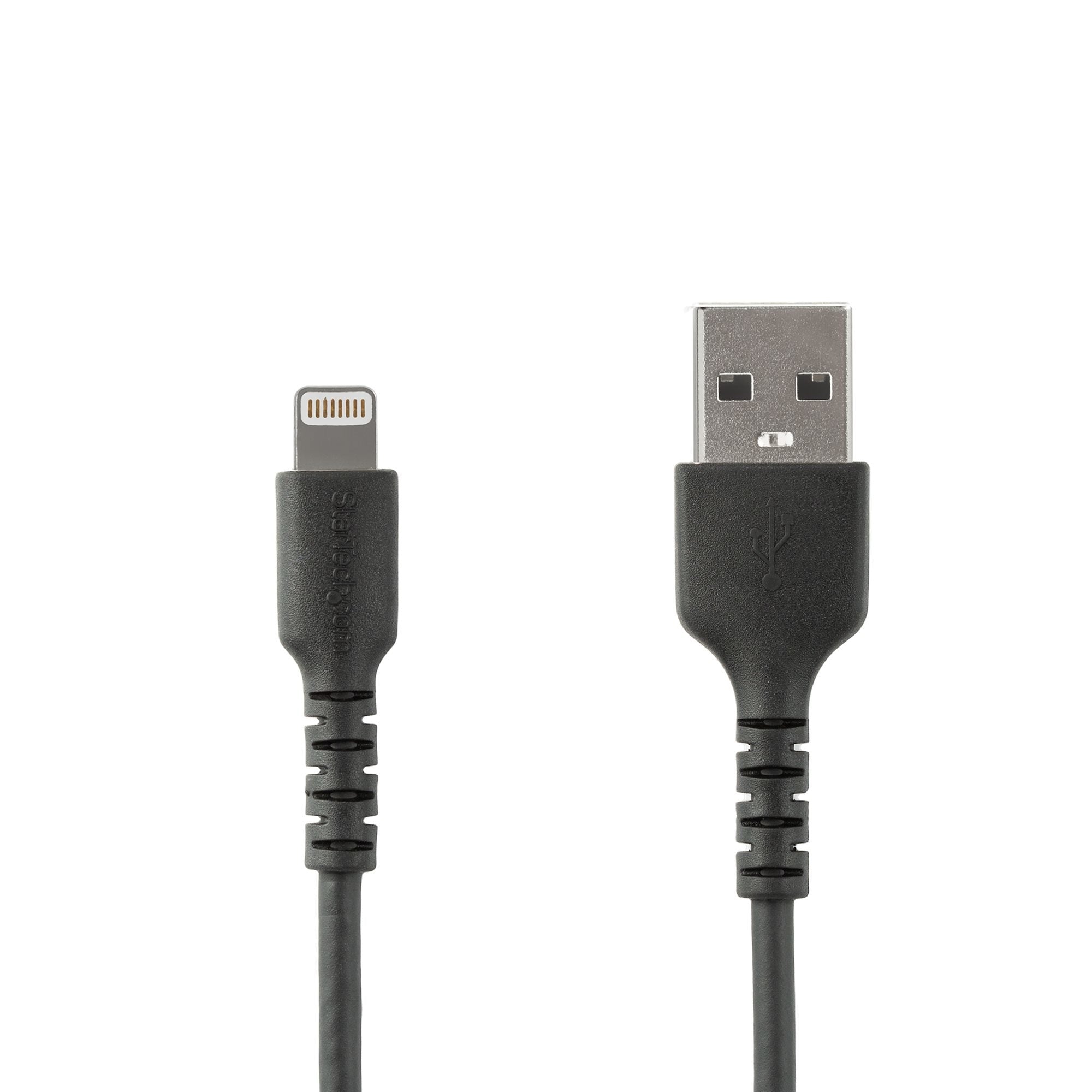 Cable De 2m Usb A Lightning Certificado Mfi - Negro