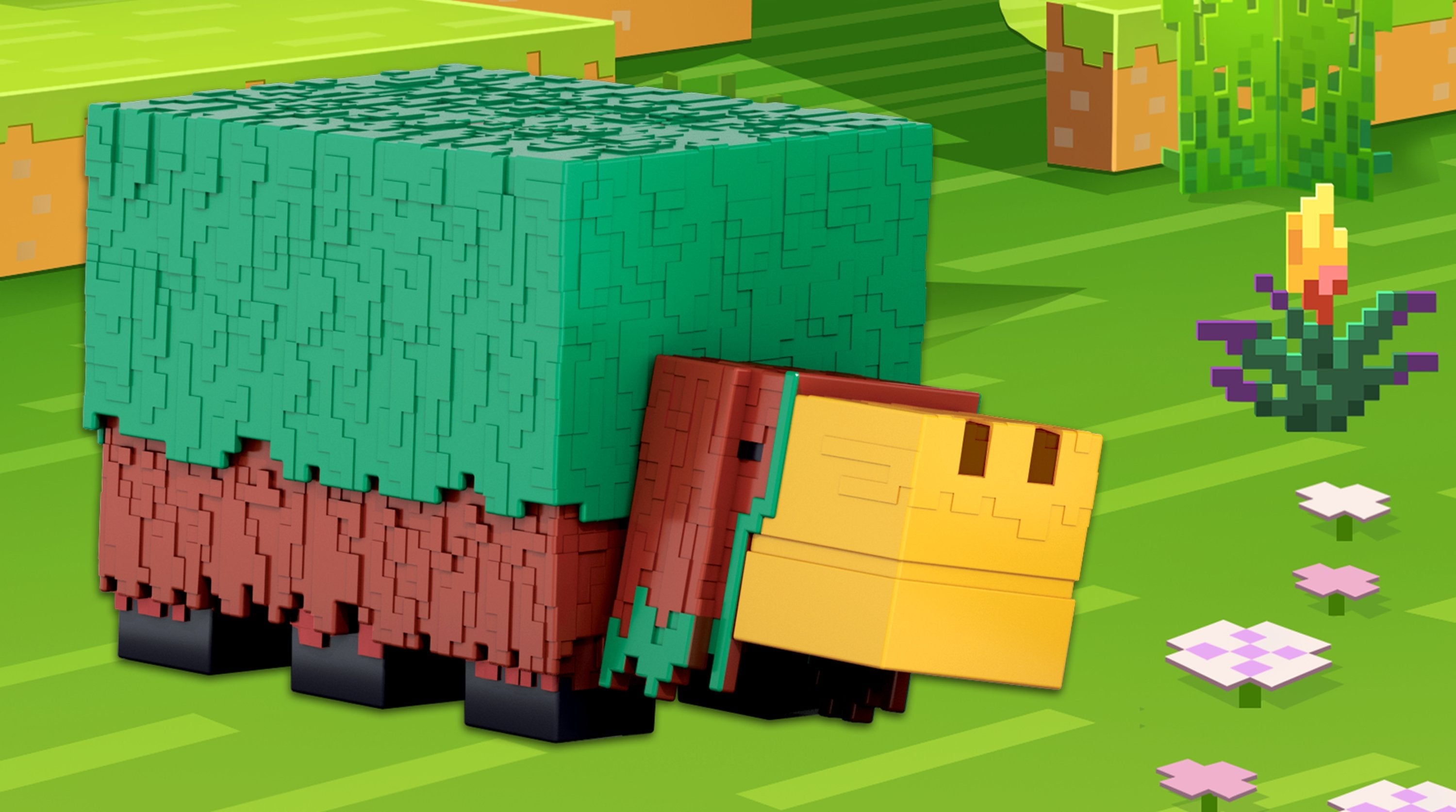 Figura  Mattel Minecraft Sniffer De Juguete Hxm85