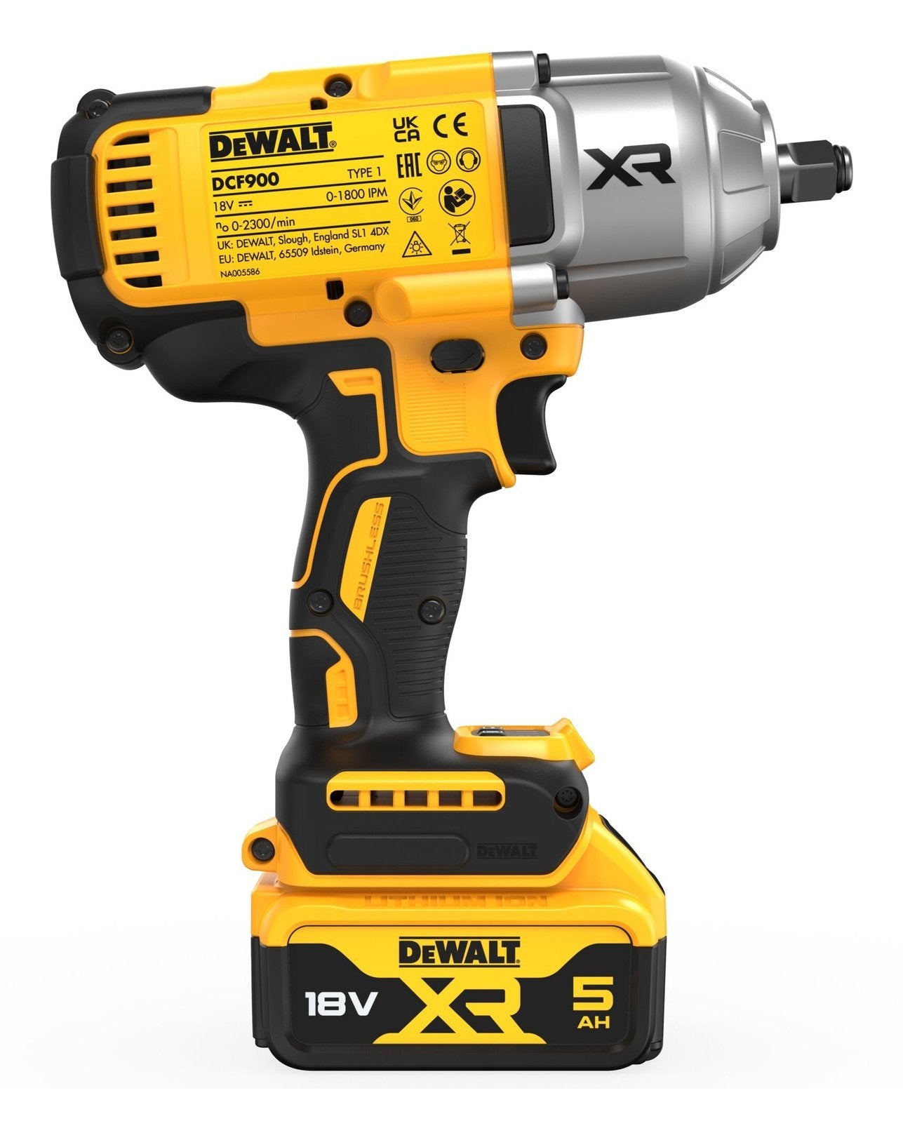 EAN 5035048743362 - DeWALT DCF900P2T-QW atornilladora de impacto con batería 1/2" 1898 Nm Negro, Amarillo 18 V imagen 4