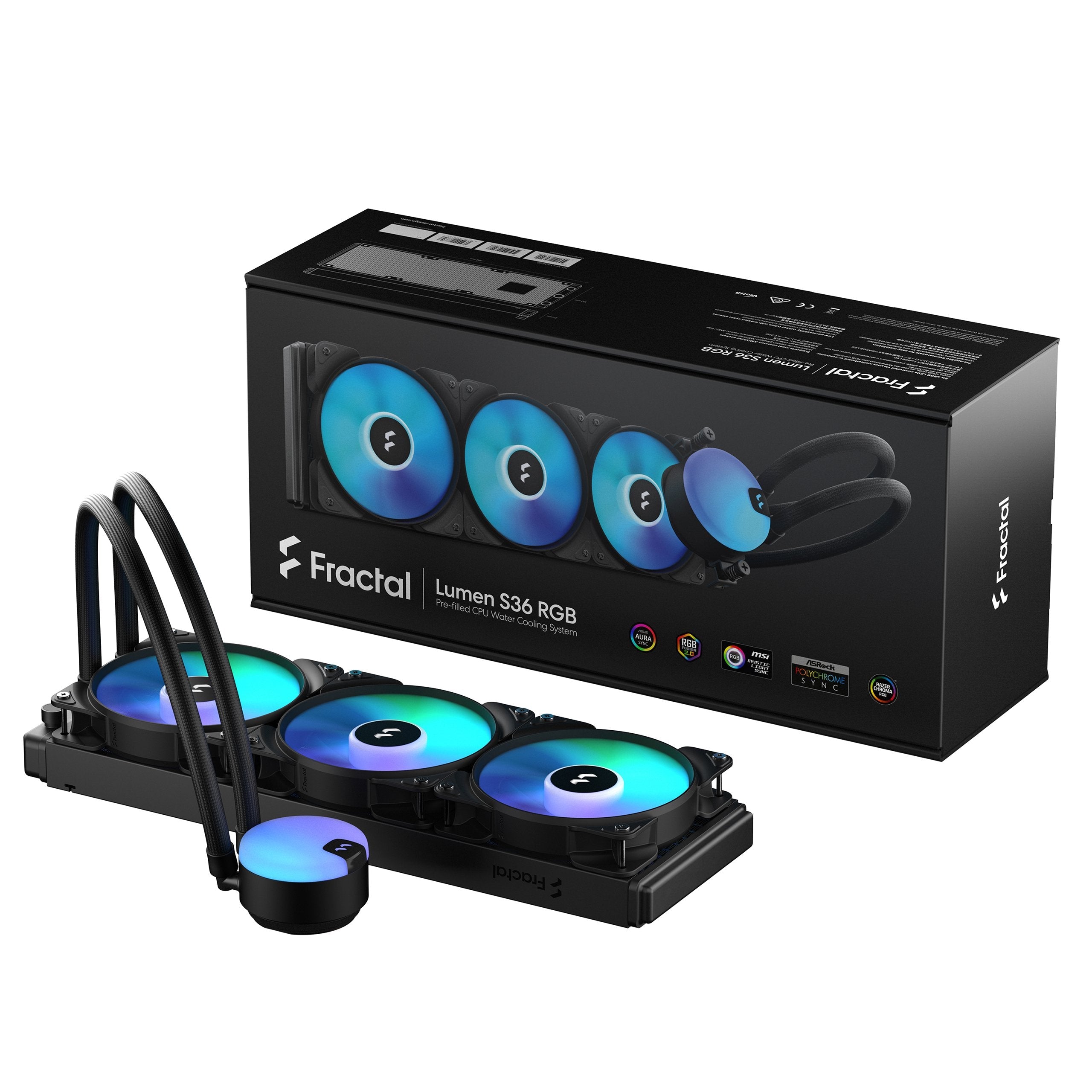 EAN 7340172705956 - Fractal Design Lumen S36 v2 RGB Procesador Sistema de refrigeración líquida todo en uno 12 cm Negro 1 pie imagen 7