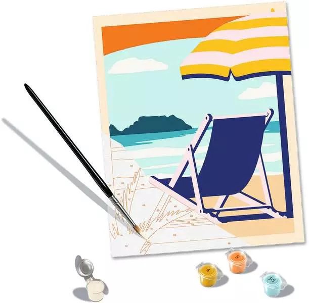 Ravensburger Creart - Relájate En La Playa, Pintando 23897