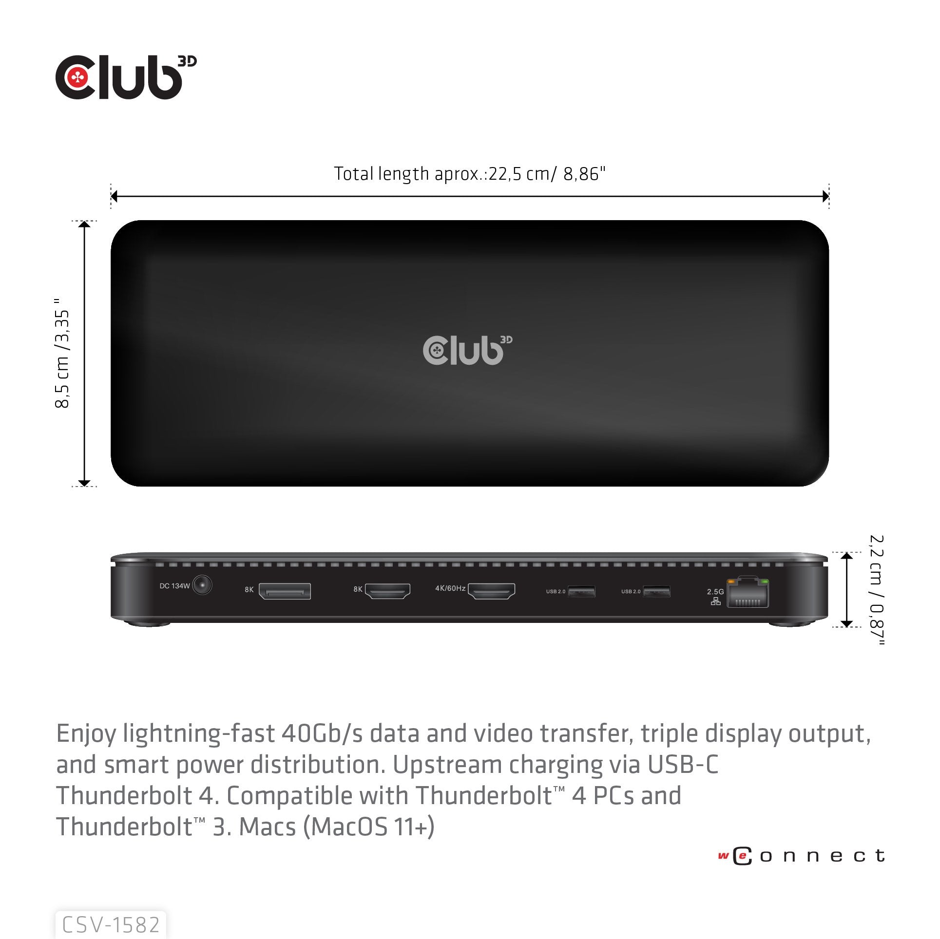 EAN 8719214472955 - CLUB3D Club 3D, Dockingstation TB4 12 in 1 imagen 3