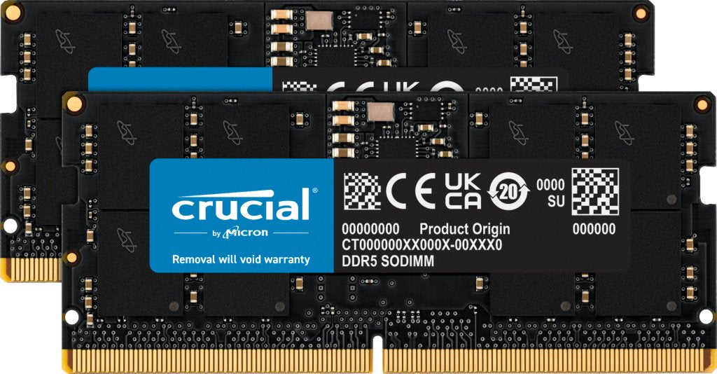 Memoria Crucial 48gb [24gbx2] Ddr5-44800 5600mhz Cl46 Sodimm Kit