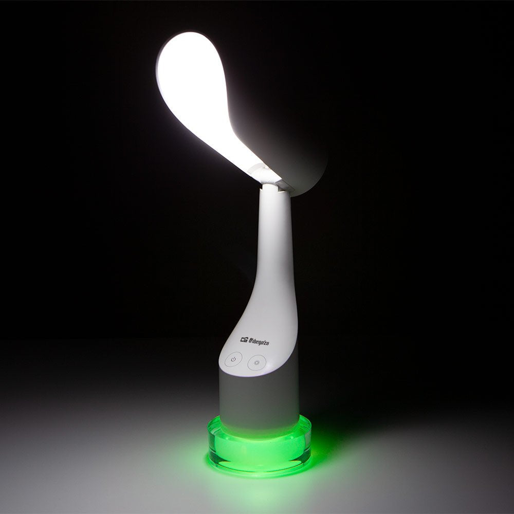 Orbegozo Lp 3000 Lampara Led Escritorio - Luz Regulable - Base Con 7 Colores - Bateria Recargable - Ideal Para Lectura