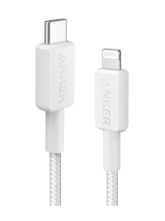 Cable Anker 322 Usb-C A Ligthning Cable Trenzado 0,9m Blanco