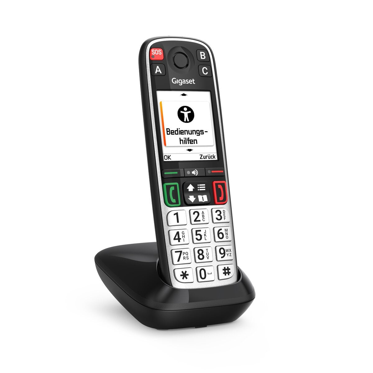 Gigaset Easy 500 Dect-Ladebasis Con 1 X Handset (Sos / Ls Life Style) - Negro