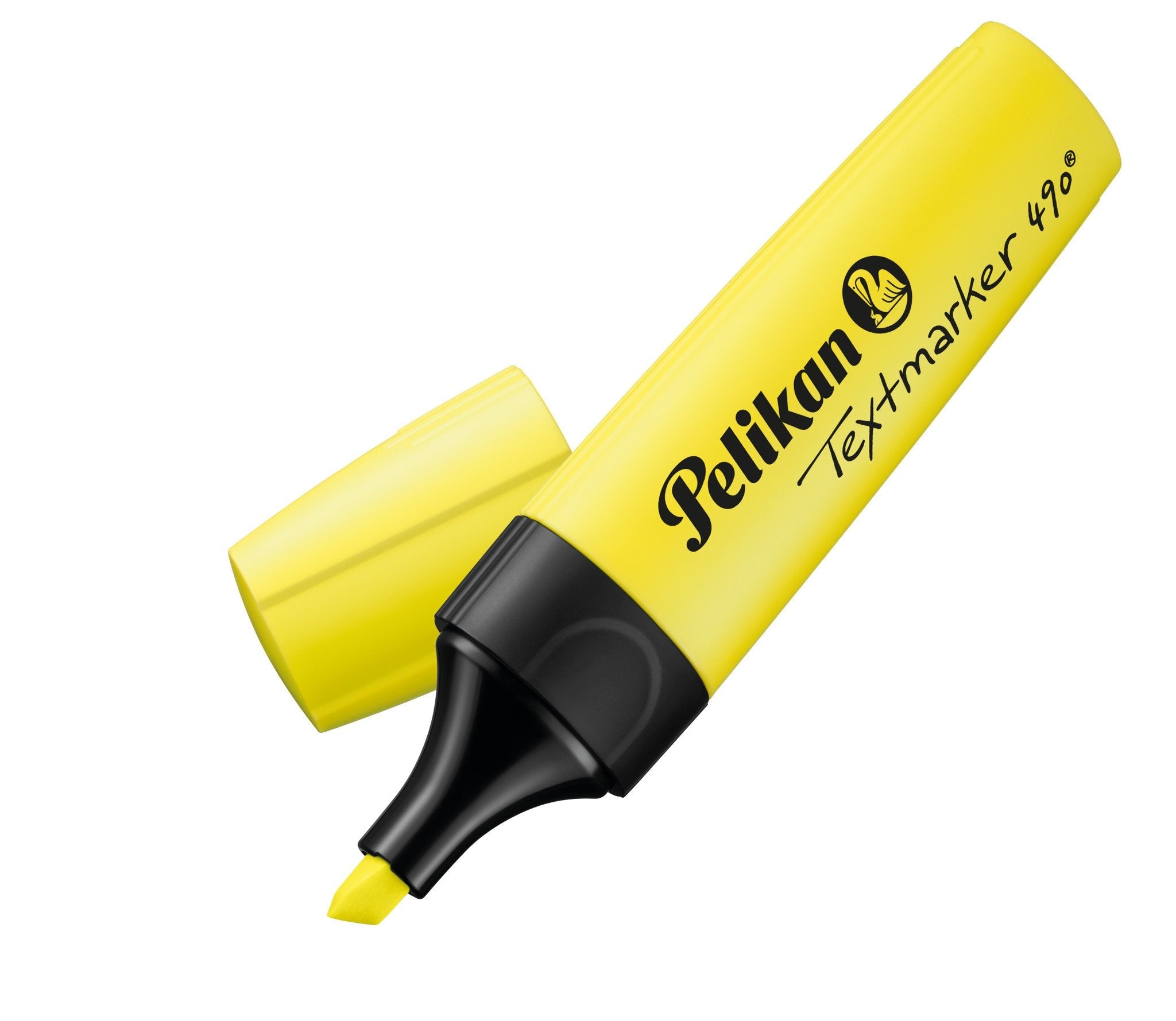 Pelikan Textmarker 490, Leuchtamarillo, 10 Mück Faltschachtel