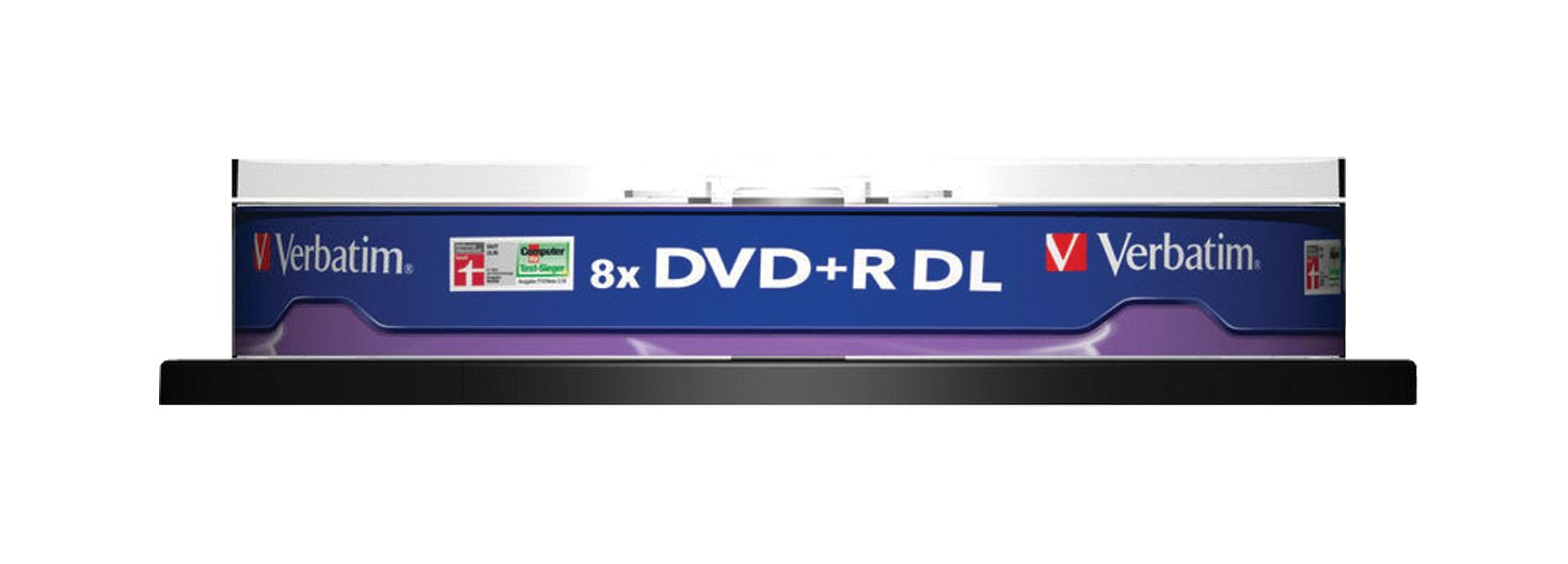 Verbatim Dvd+R Doble Capa, 8.5gb, 8x, 10 Pack Spindle, Superficie Matt Silver