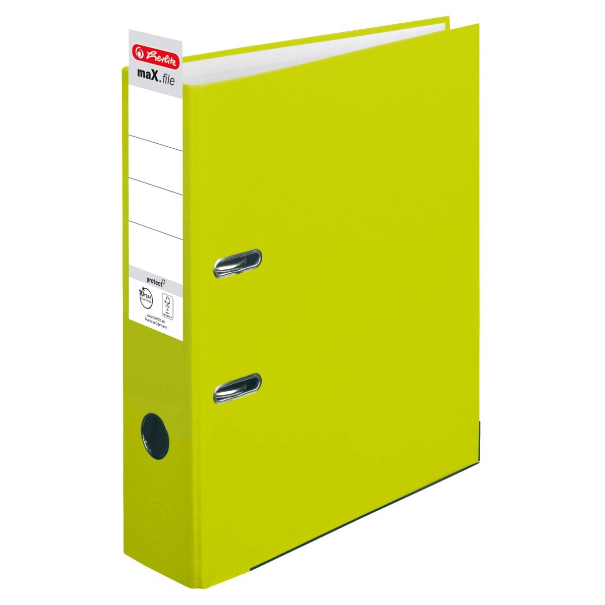Herlitz Archivador Anchura Del Lomo 8 Cm Din A4 Plástico Neon Verde