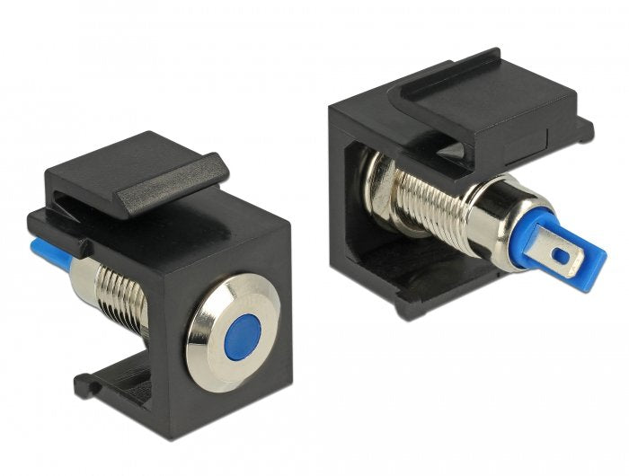 Delock 86461 Led Keystone Azul De 6 V Plano, Negro