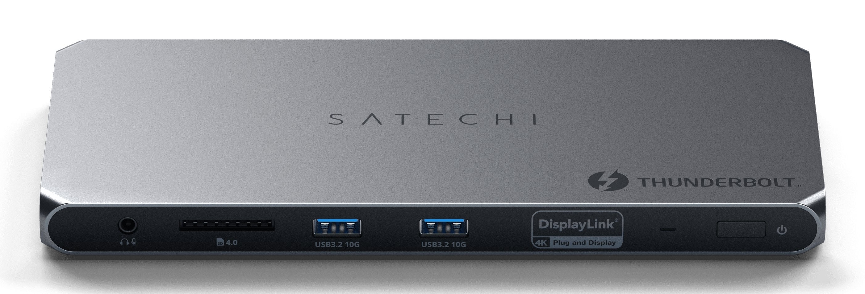 Satechi Thunderbolt 4  3.5mm Audio  Czytnik Kart  2x Usb-A 3.2  2x Hdmi 2.0 Displaylink  1x Ethernet  3x Tb4 Downstream  Dc/21v - Zasilacz 180w  96w Tb4 Passthrough