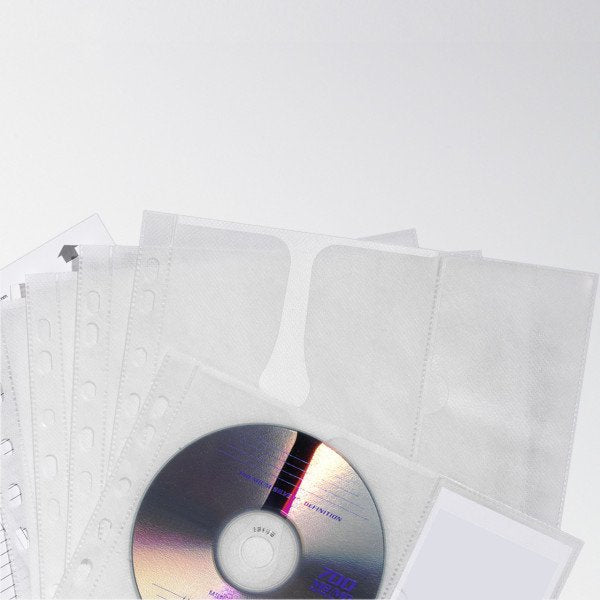Durable 522219estuche A4 Para 4 Cd / Dvd Con Varilla Protectora De 5 Piezas. Transp