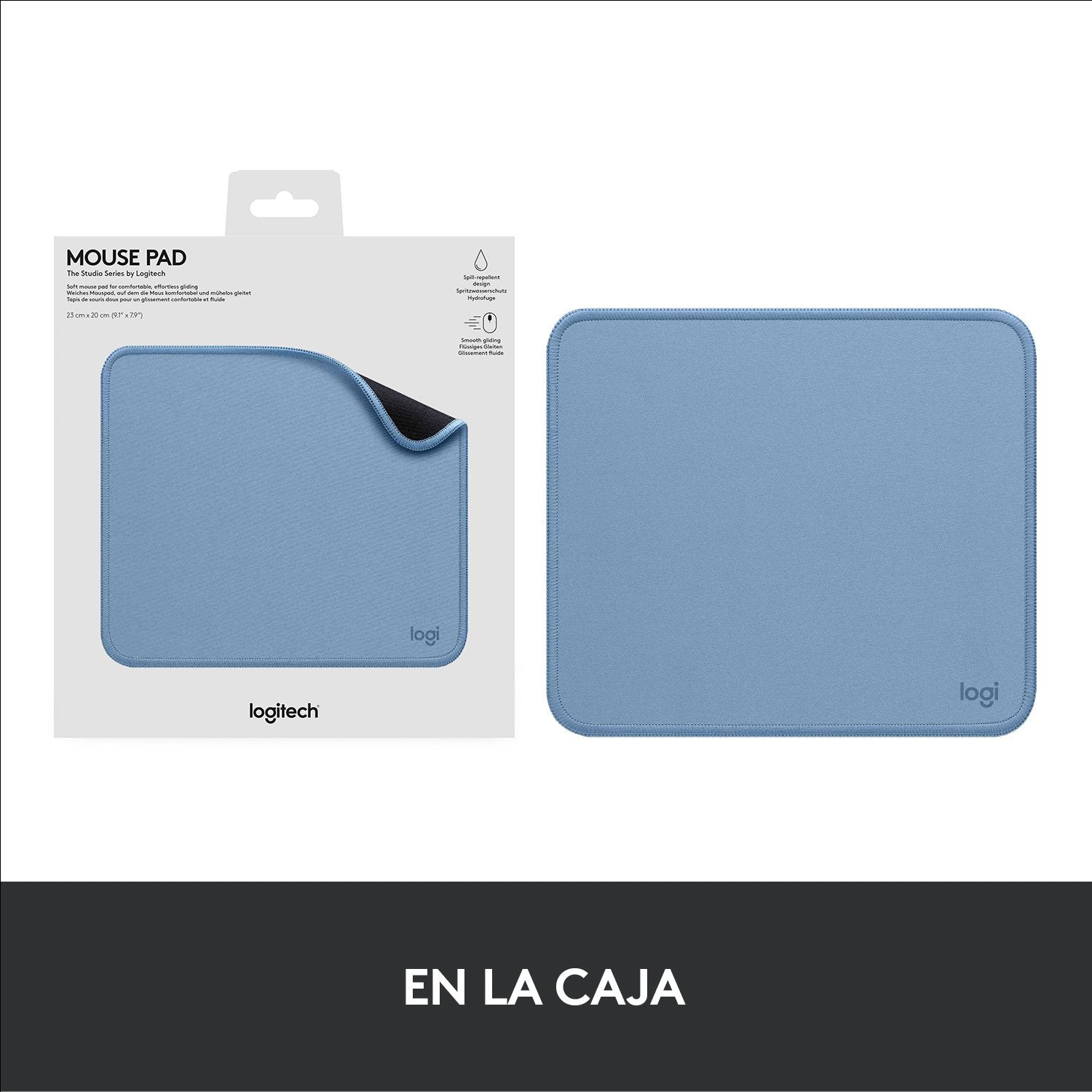 Alfombrilla Logitech Mouse Pad Azul Gris 956-000051