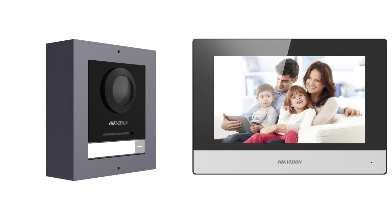 EAN 6931847110840 - Hikvision DS-KIS602(B) sistema de intercomunicación de video 2 MP 17,8 cm (7") Negro, Gris imagen 1
