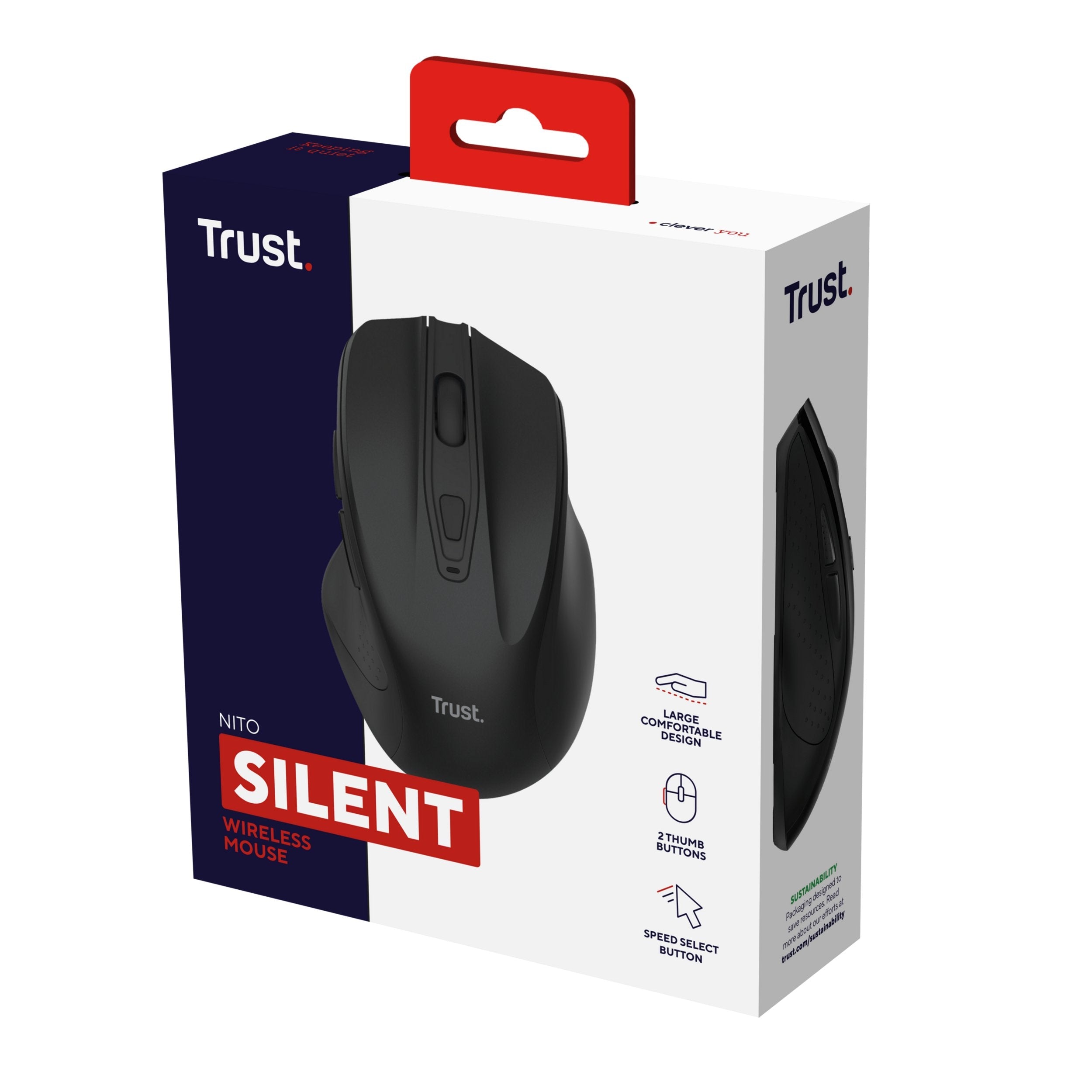 Ratón Inalámbrico Trust Nito Silent Hasta 2200 Dpi