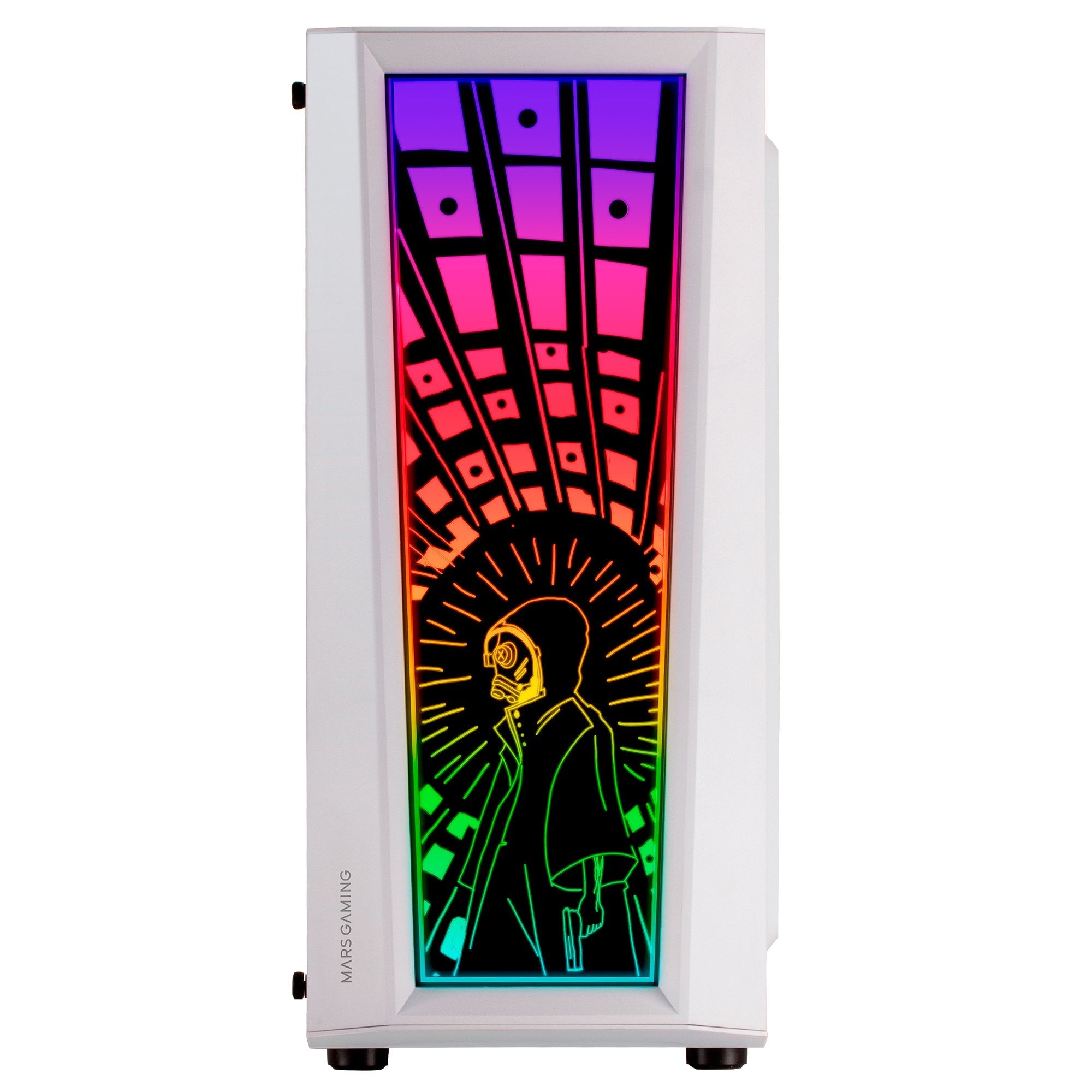 Caja Gaming Semitorre Mars Gaming Artística Mc-Art Blanca