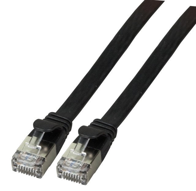 Efb Rj45 Cable De Red Cat.6a U Ftp Tpe 4mm Ultraflex Schwarz 0,15m