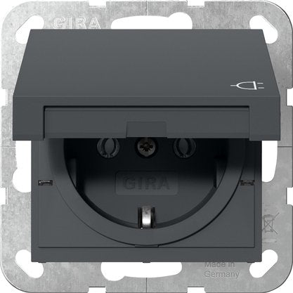 Gira System 55 Toma De Corriente Schuko Antracita