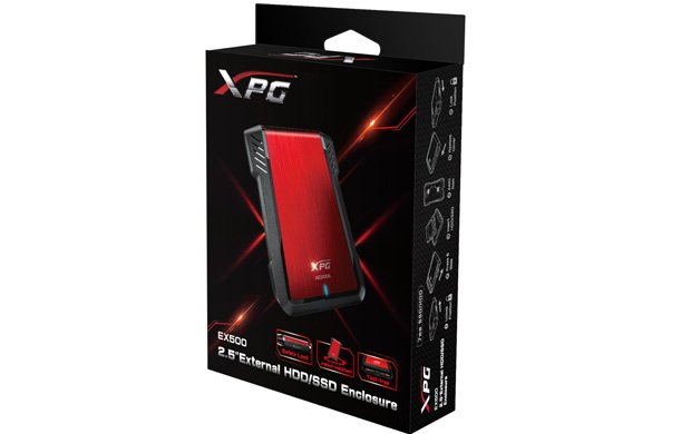 Adata Caja Externa Hdd/Ssd 2.5 Xpg Ex500 Sata Usb 3.1 600mbps Rojo