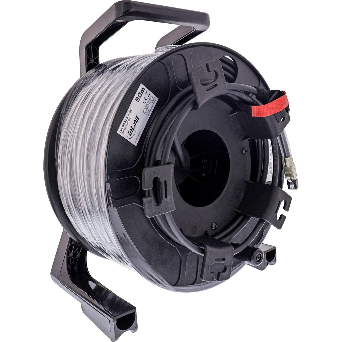 Inline® Network Cable Reel Ip67 Outdoor Pur, Cat.6a S/Ftp, 90m