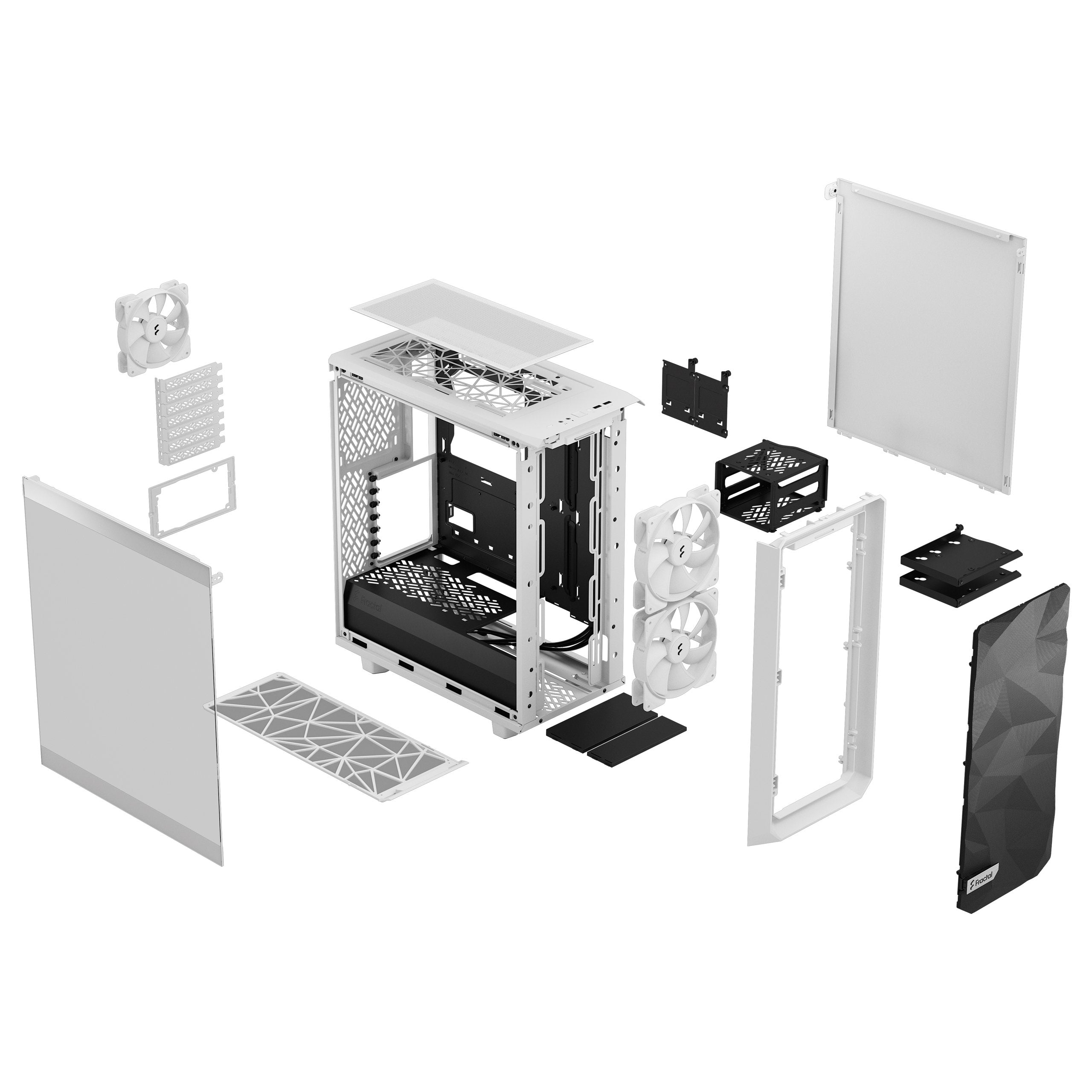 Caja Pc Fractal Design Meshify 2 Compact Lite White Tg Clear, Tower-Gehäuse Fd-C-Mel2c-04