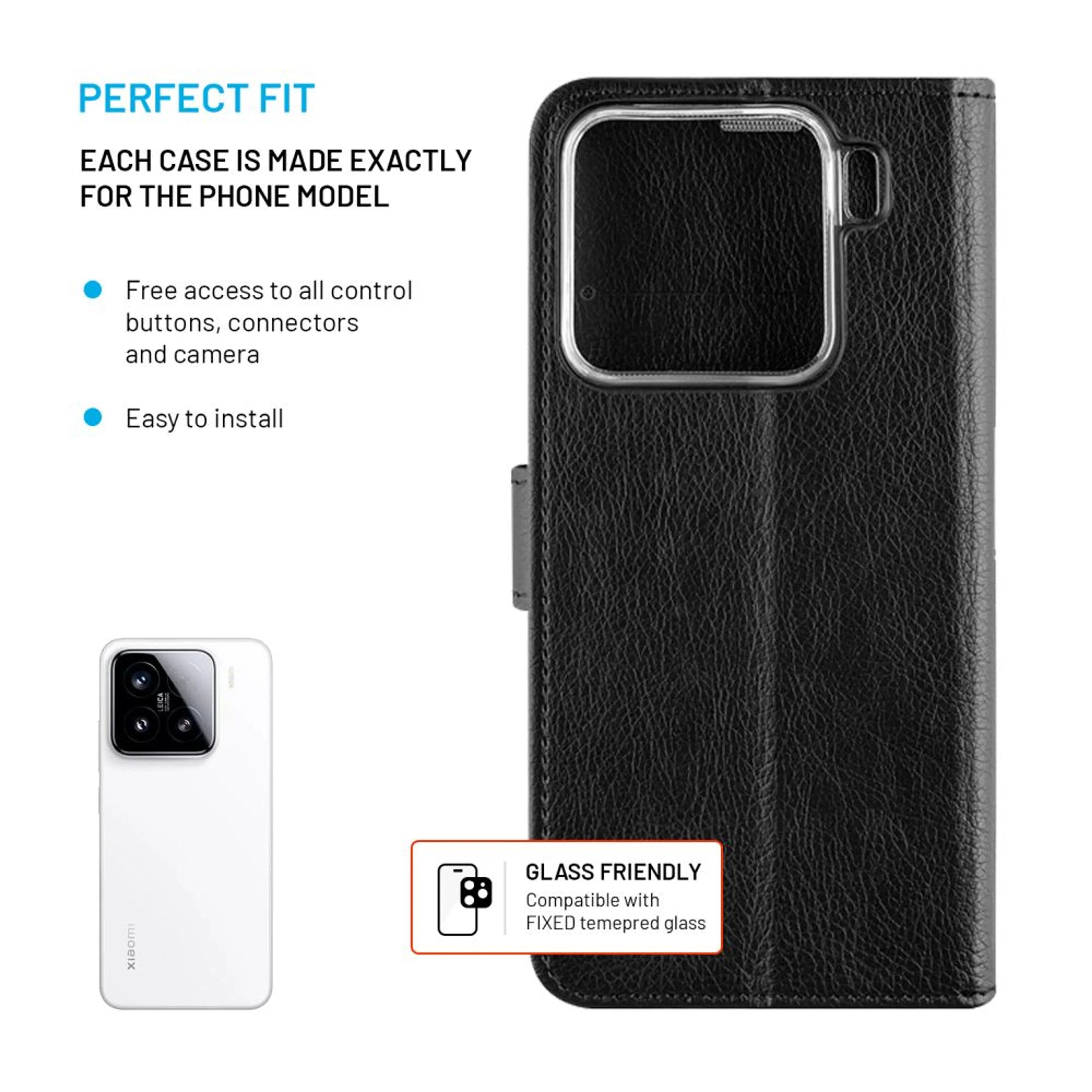 EAN 8591680176915 - FIXED Opus funda para teléfono móvil 16 cm (6.3") Folio Negro imagen 3
