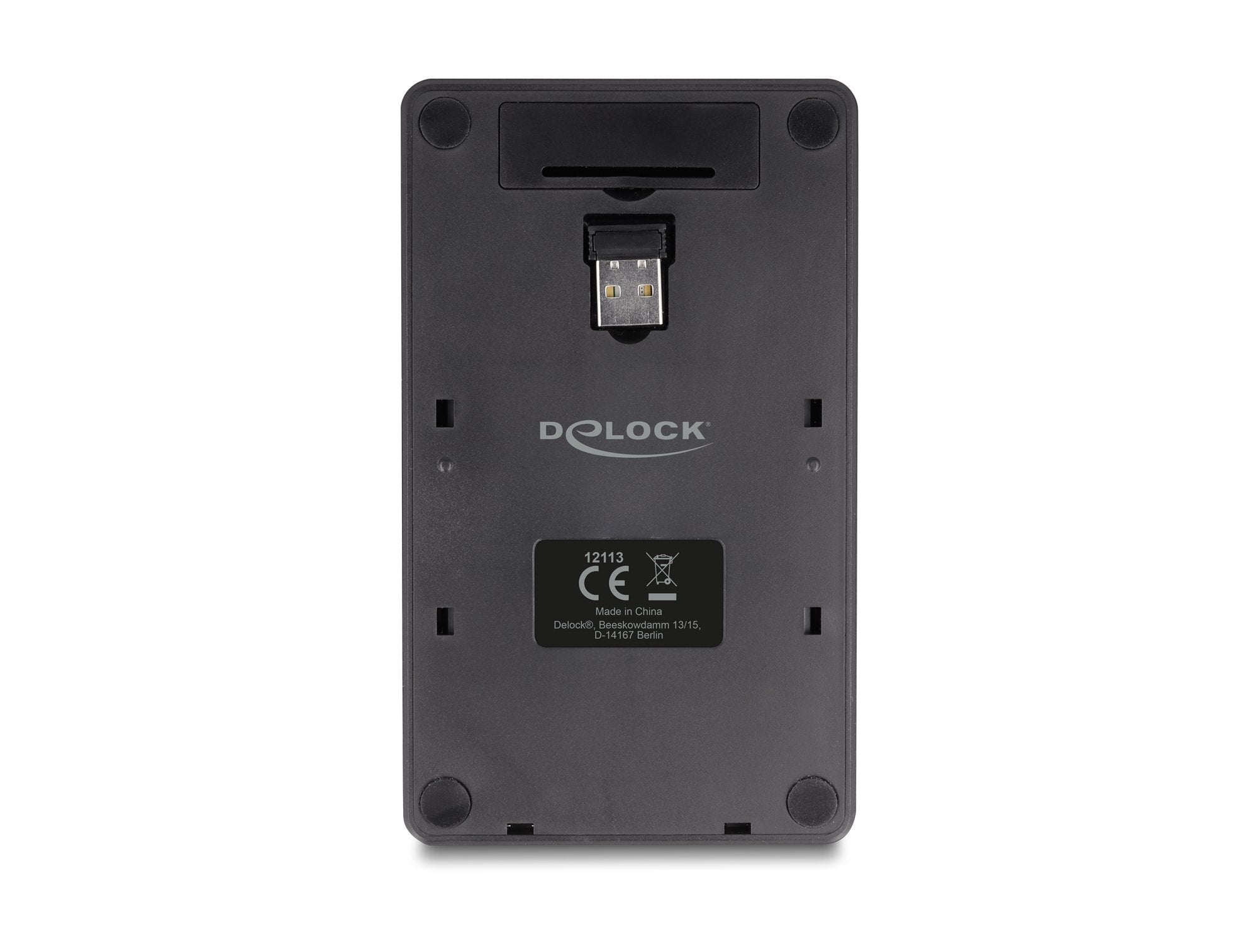 Delock 12113 Teclado 2 En 1 Usb Tipo-A Con Función De Calculadora 2,4 Ghz Inalámbrico Negro