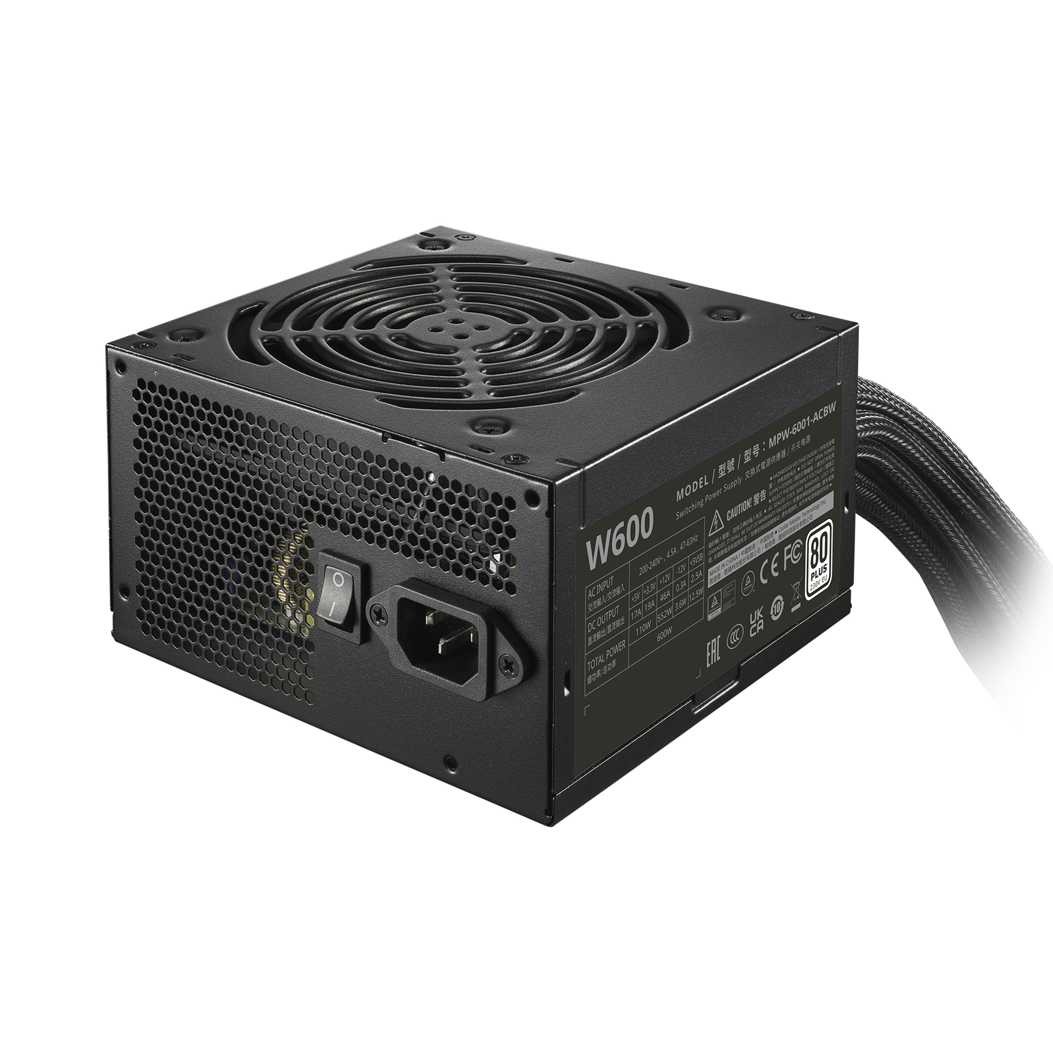 Fuente De Alimentación Cooler Master Elite Nex White 600 - 600 W 24-Pin Atx Atx Negro