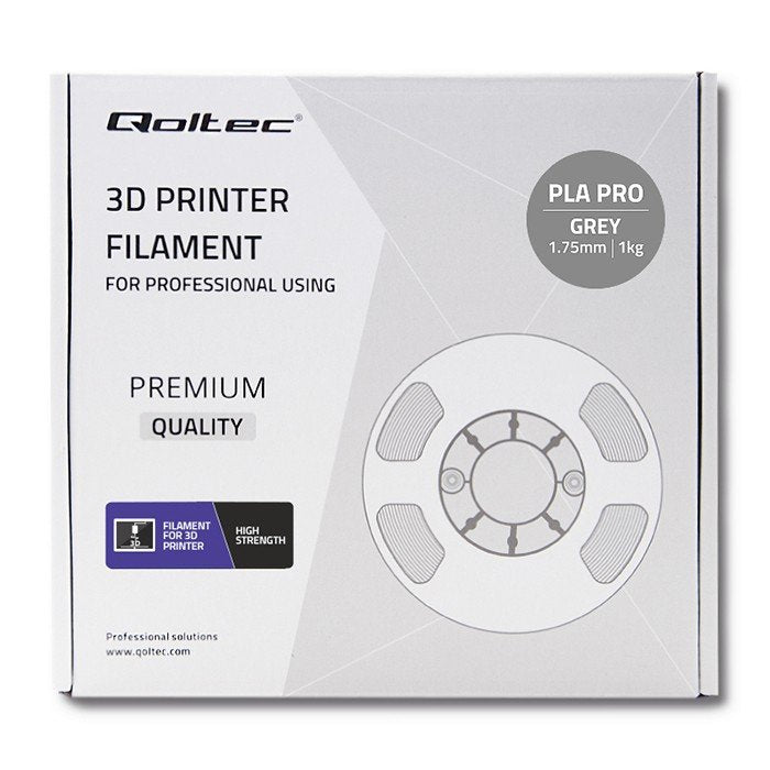 Qoltec Filamento 3d  Pla Pro  1.75mm  1kg  Grey