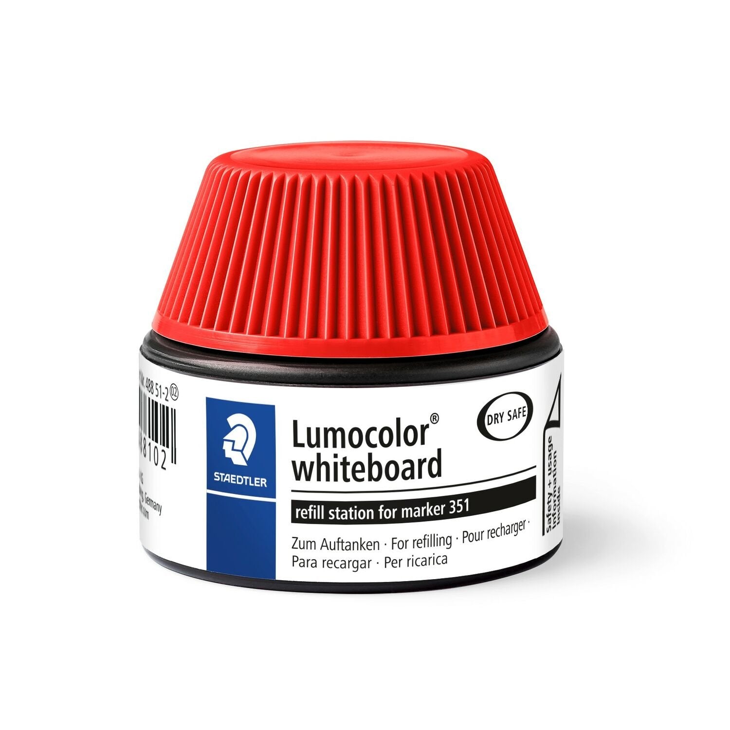 Staedtler Bote De Tinta Para Recarga Rotulador Lumocolor 351 - Capacidad 30ml - Rojo