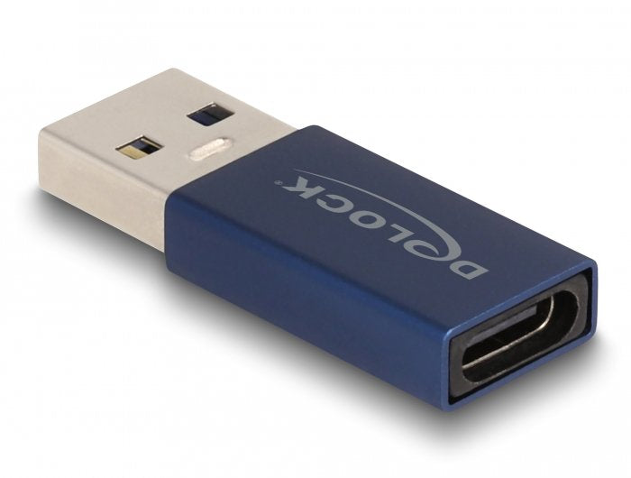 Delock 60049 Adaptador Usb 10 Gbps Usb Tipo-A Macho A Usb Type-C Activa Hembra Azul